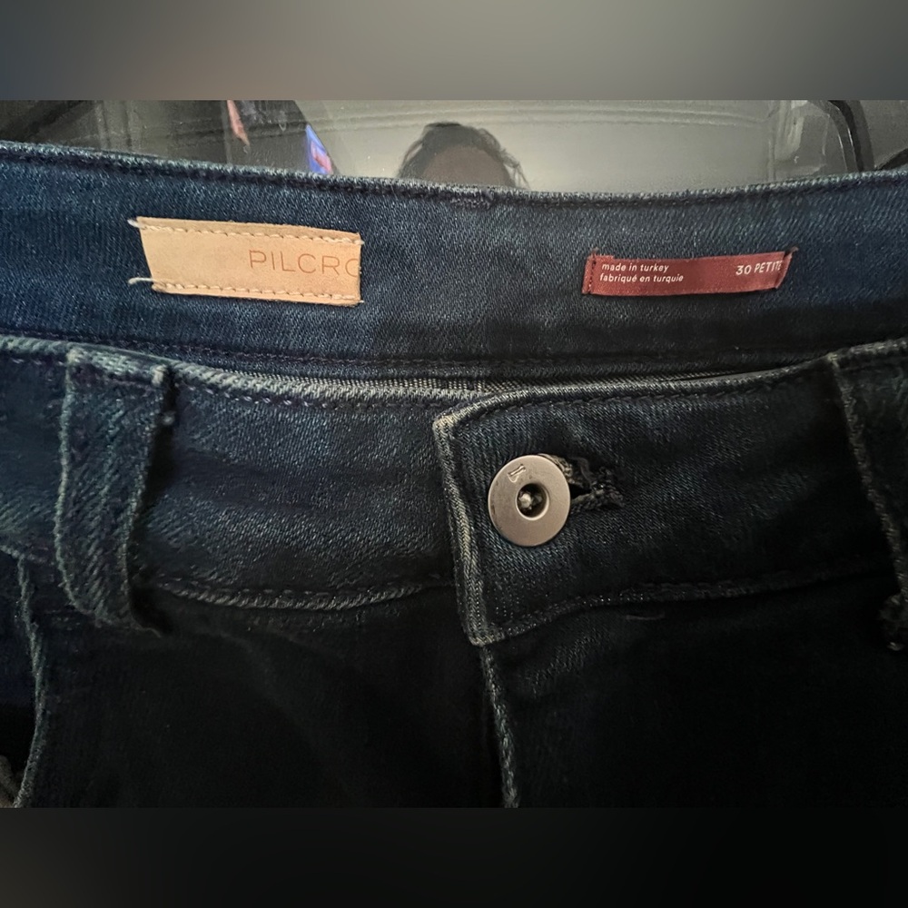 Pilcro Women's Dark Blue Flare Jeans - Picture 12 of 12